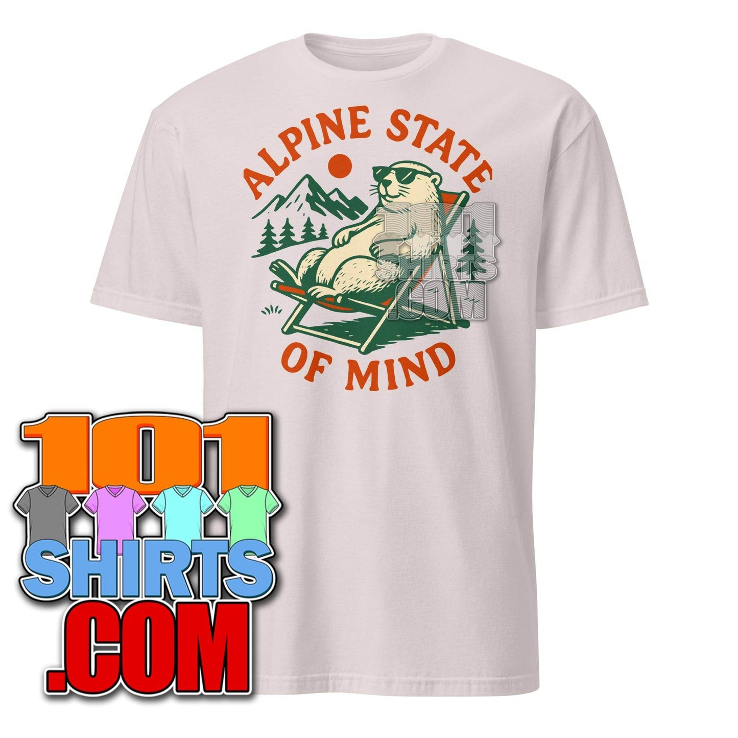 Alpine State of Mind T-Shirt: Relaxed Marmot in Mountains - Nature & Outdoor Tee - 101SHIRTS