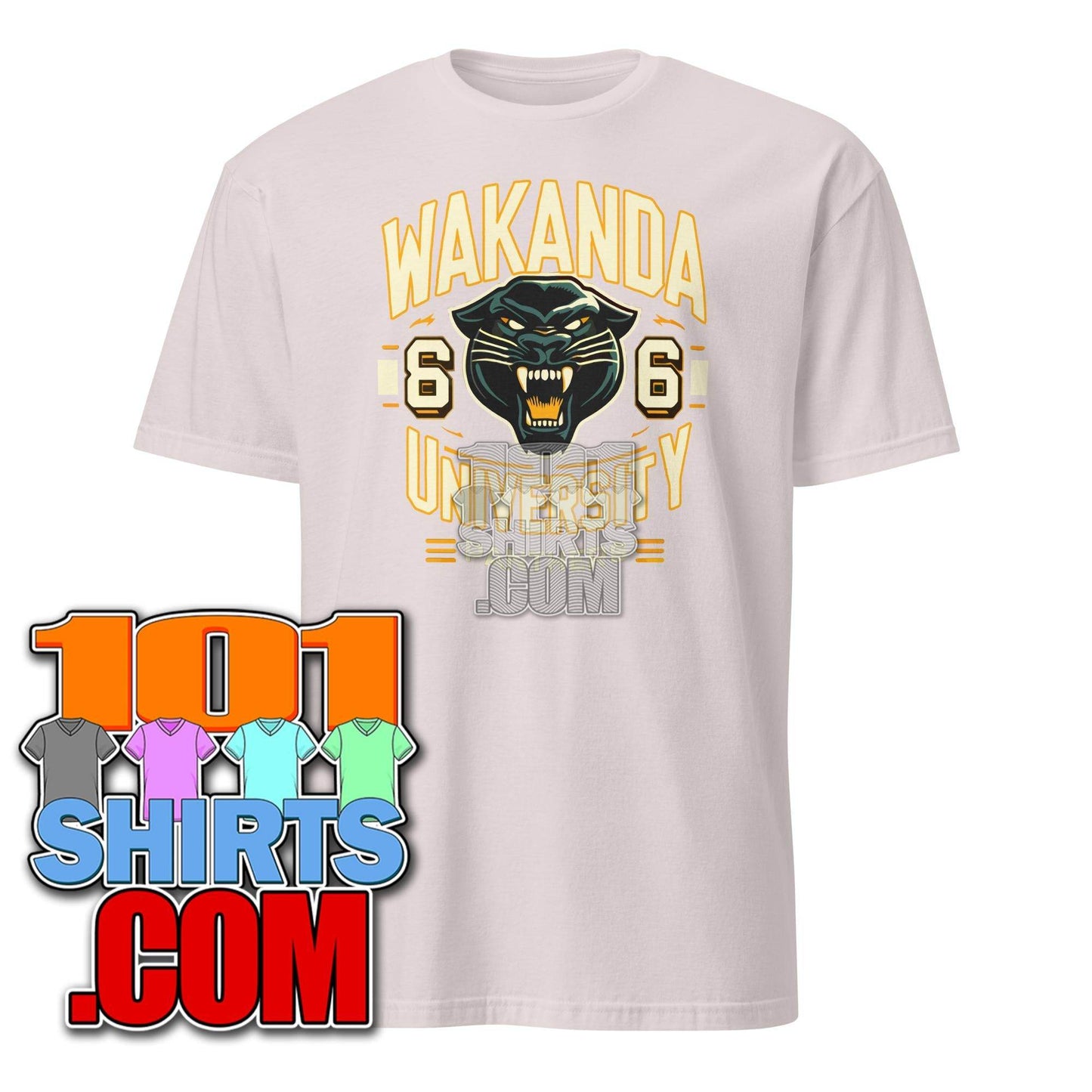 Wakanda University Panthers T-Shirt - Collegiate Superhero Tee - Fictional University Apparel - 101SHIRTS
