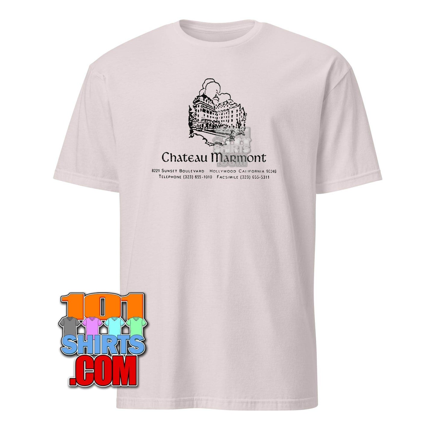 Chateau Marmont Hotel Vintage Address Logo T-Shirt – Iconic Hollywood Style Tee - 101SHIRTS
