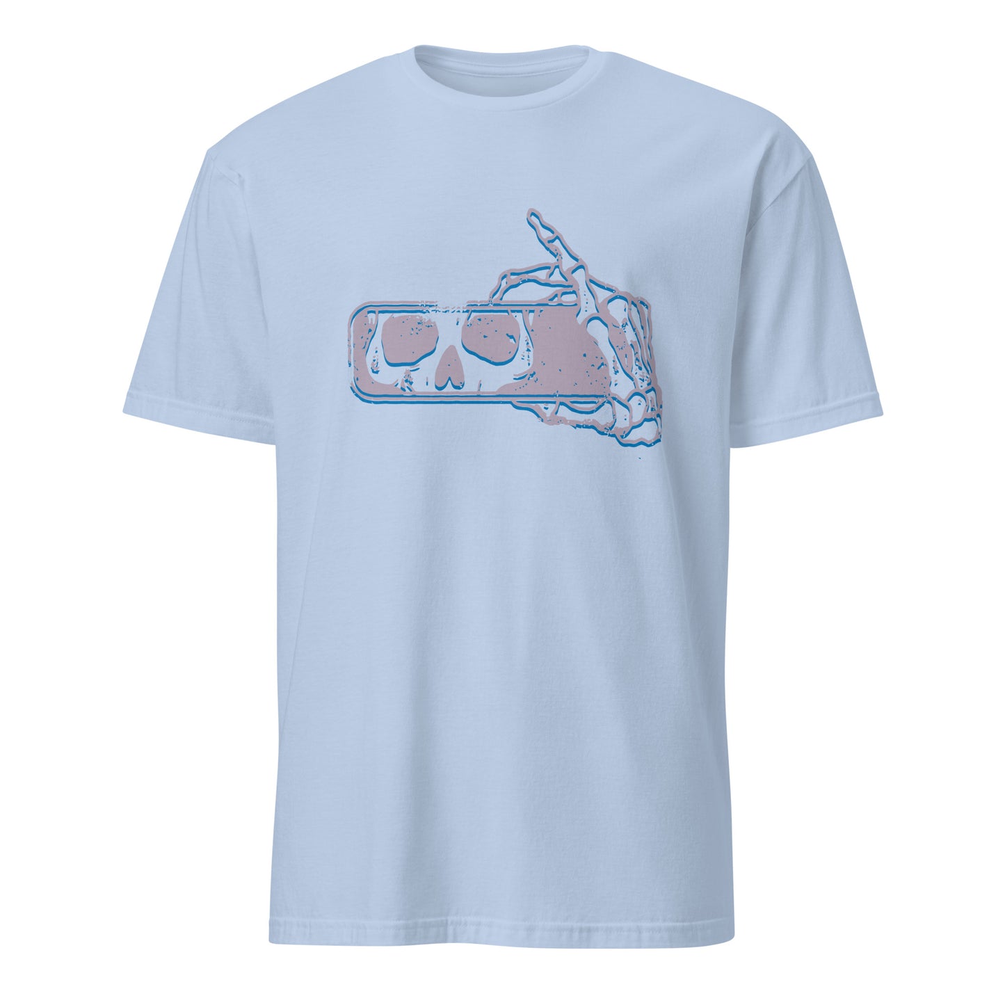 Don't Look Back Skull Rear View Mirror Art Vintage Tee Shirt T-Shirt