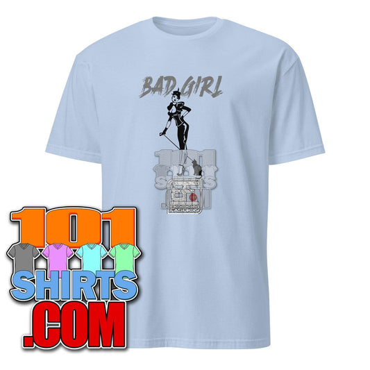 Bad Girl with Cat Vintage BDSM Bondage Fetish Kinky Cool Art Design Booomfashion Unisex T-Shirt - 101SHIRTS