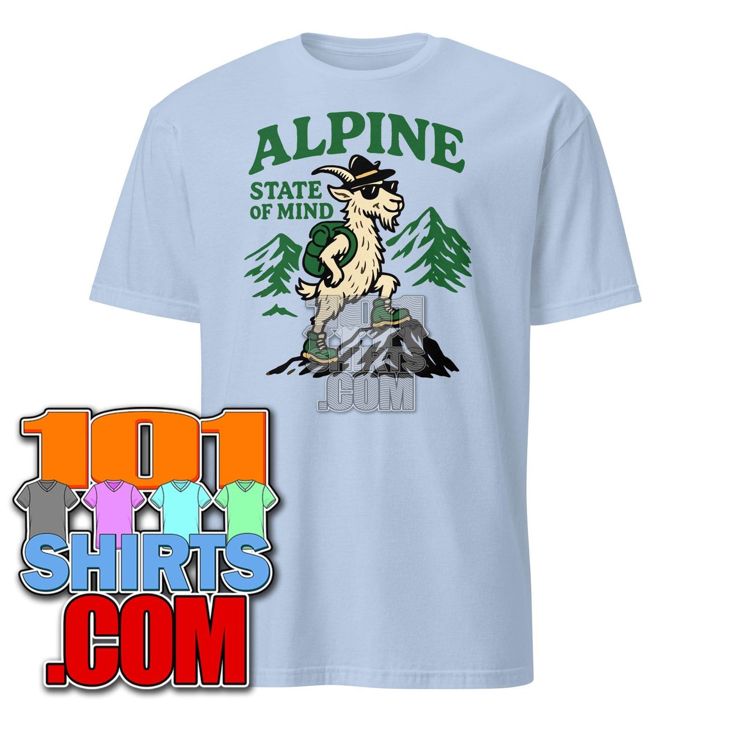 Alpine State Of Mind Tee Funny Hiking Outside Hiker T-Shirt - 101SHIRTS