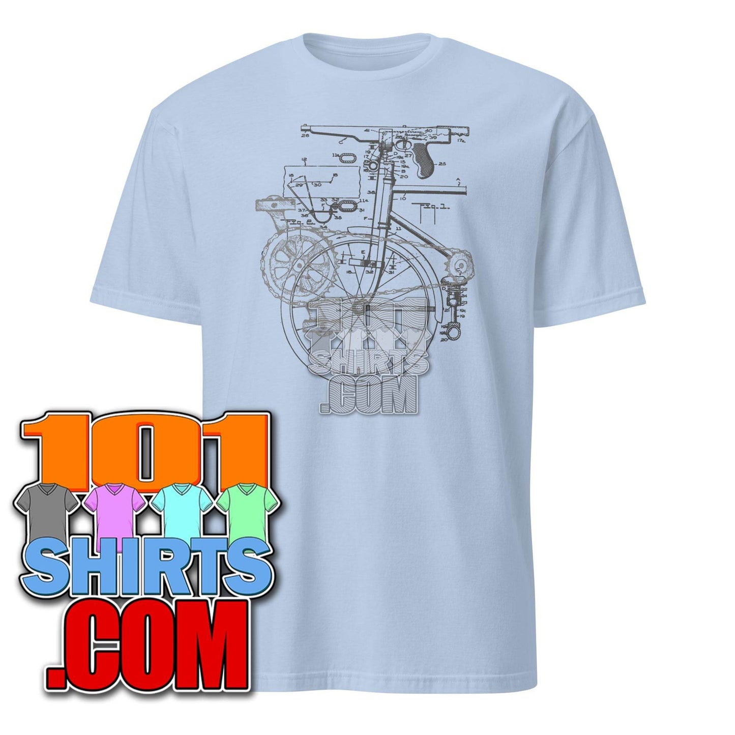 Bicycle gearbox diagram blueprint T-Shirt - 101SHIRTS
