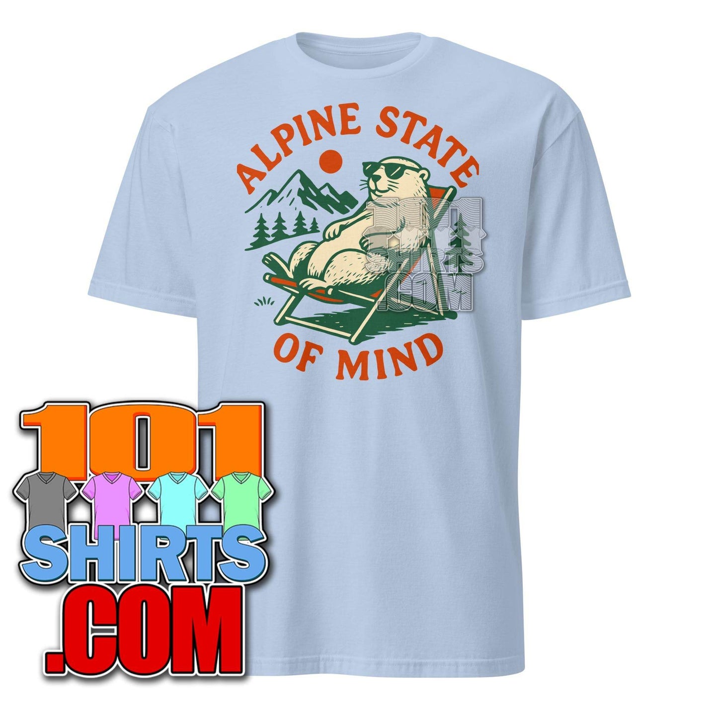 Alpine State of Mind T-Shirt: Relaxed Marmot in Mountains - Nature & Outdoor Tee - 101SHIRTS
