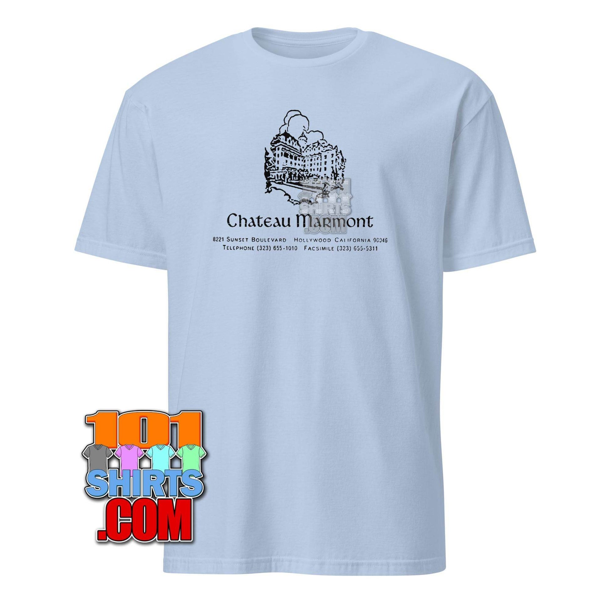 Chateau Marmont Hotel Vintage Address Logo T-Shirt – Iconic Hollywood Style Tee - 101SHIRTS