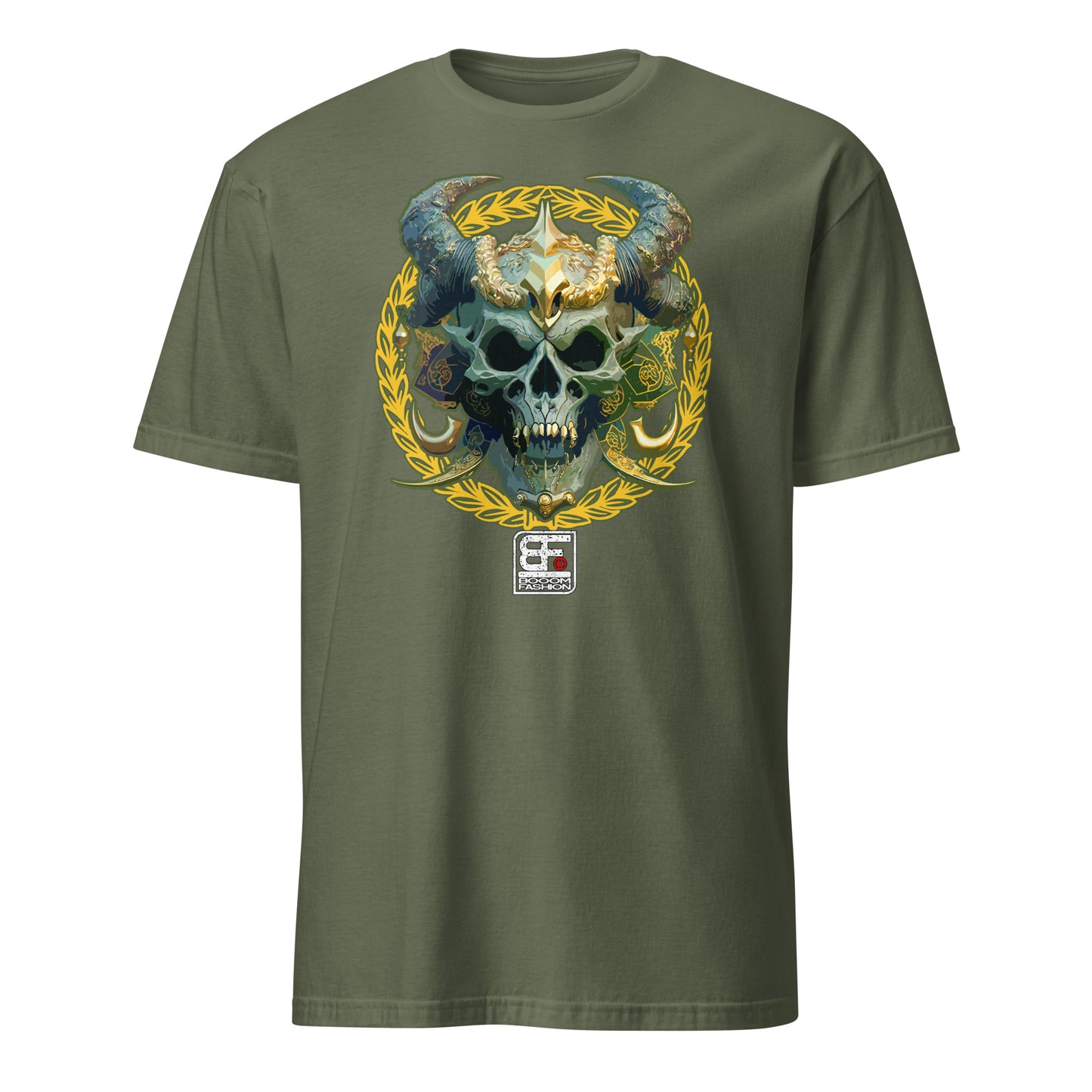 Baroque Demon Viking Skull Art Design Booomfashion Unisex T-Shirt