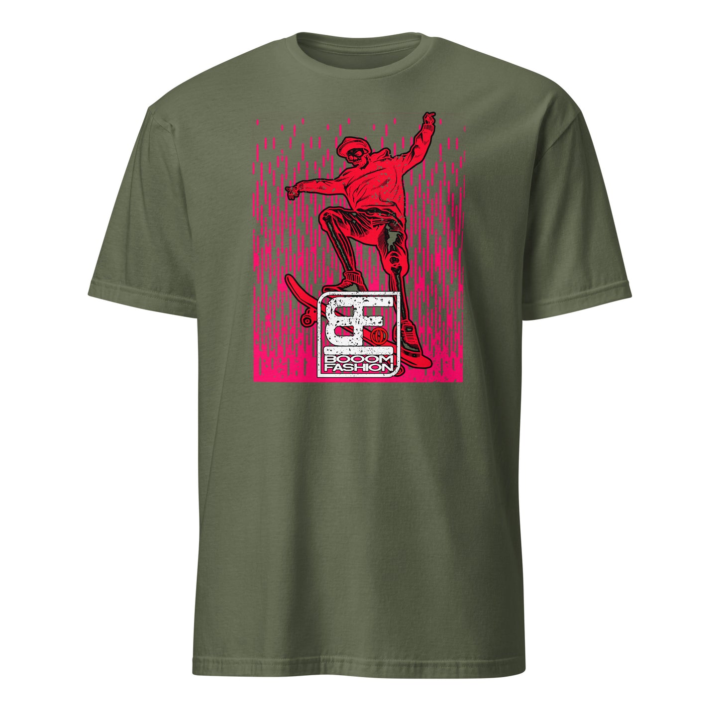 Skatebord Skater Sport Skeleton Skull Vintage Art Design Booomfashion Unisex T-Shirt