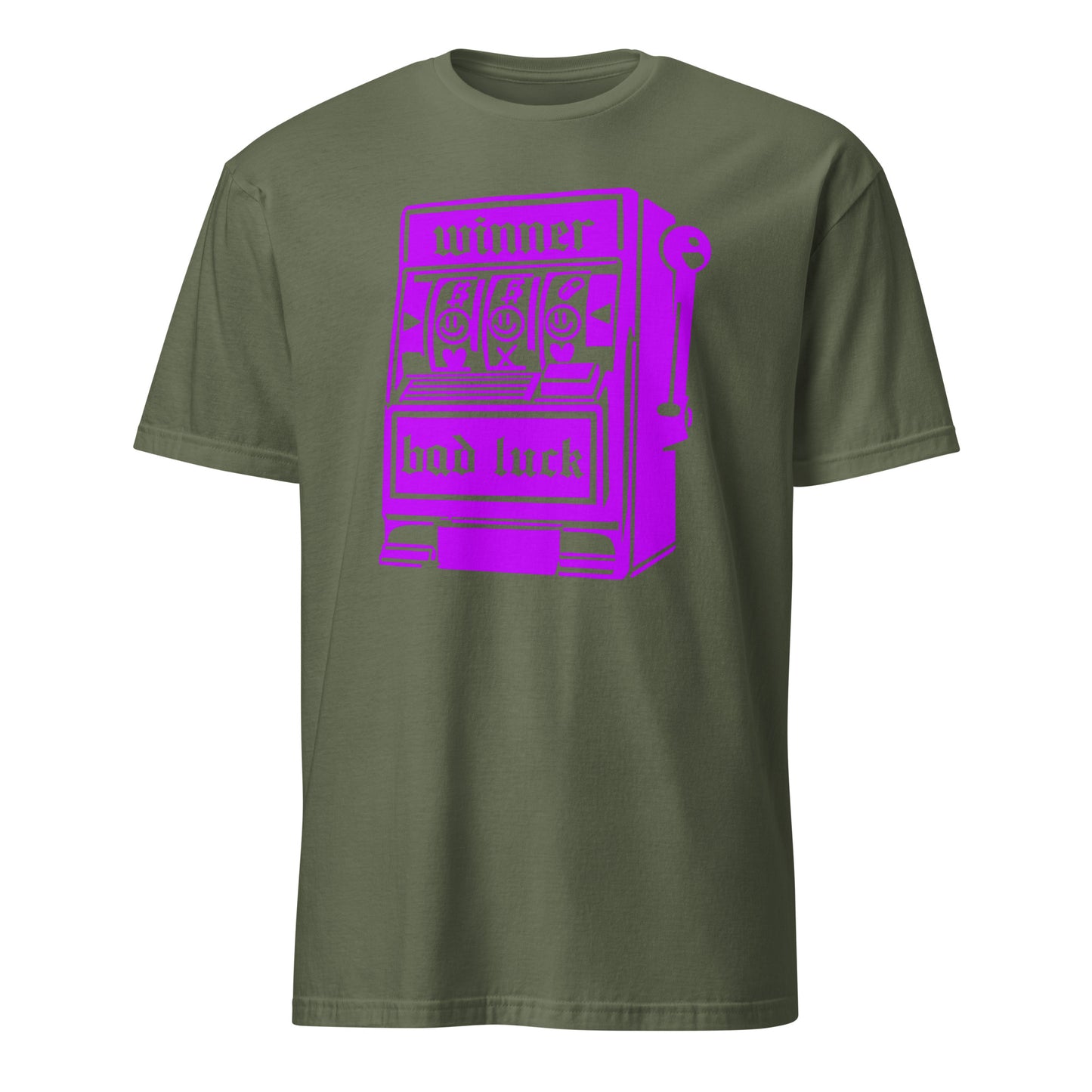 Lucky Slot Machine Winner Bad Luck Numbers Jackpot Casino Night Roulette Las Vegas Vintage T-ShirtT-Shirt