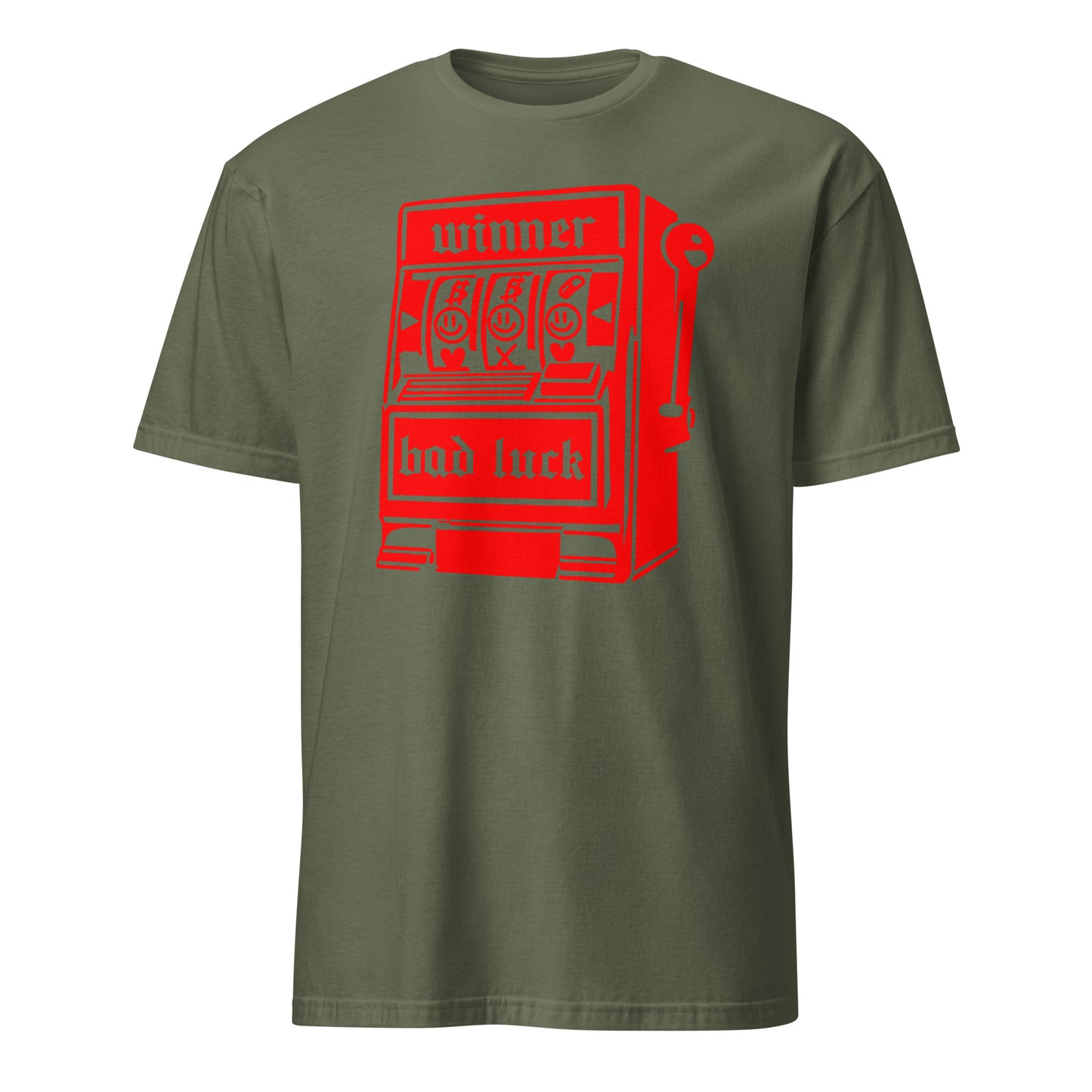 Lucky Slot Machine Winner Bad Luck Numbers Jackpot Casino Night Roulette Las Vegas Vintage T-Shirt