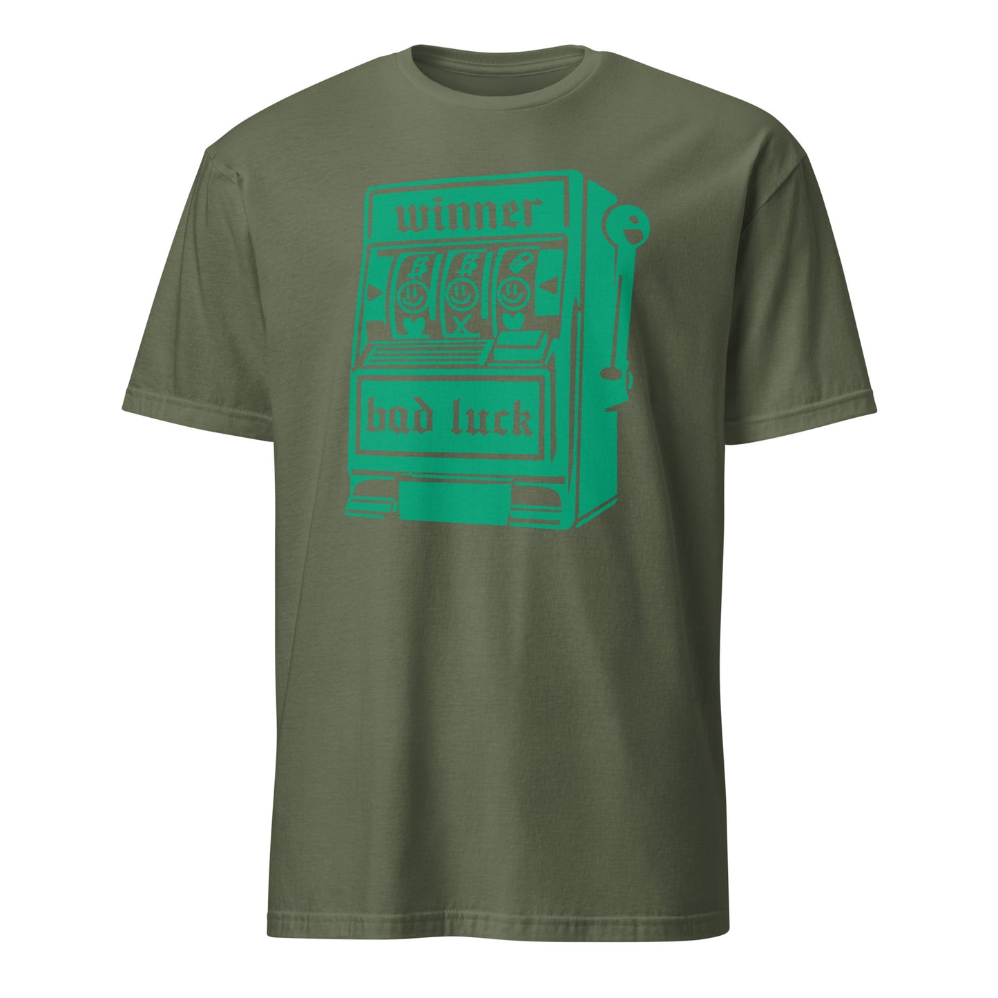 Lucky Slot Machine Winner Bad Luck Numbers Jackpot Casino Night Roulette Las Vegas Vintage T-Shirt