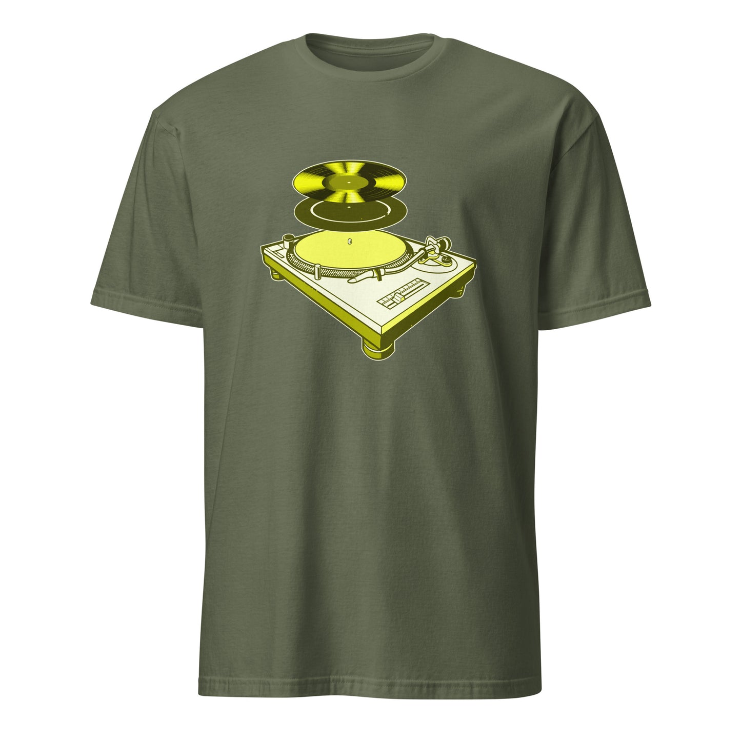 Turntable Dj Music Vinyl LP Design Print Art T-Shirt - 101 Shirt com