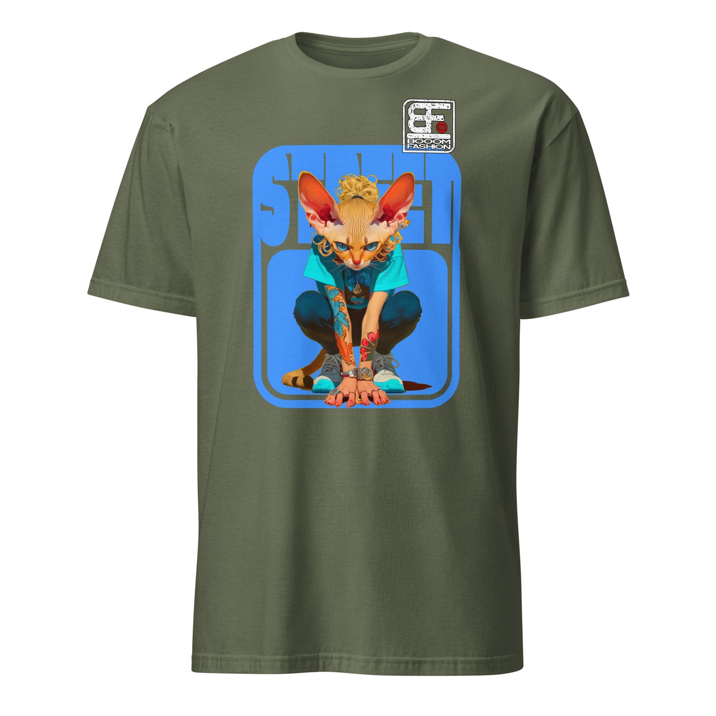 Cat Person Hybrid Streetweare Cat Human Body Art Design Booomfashion Unisex T-Shirt