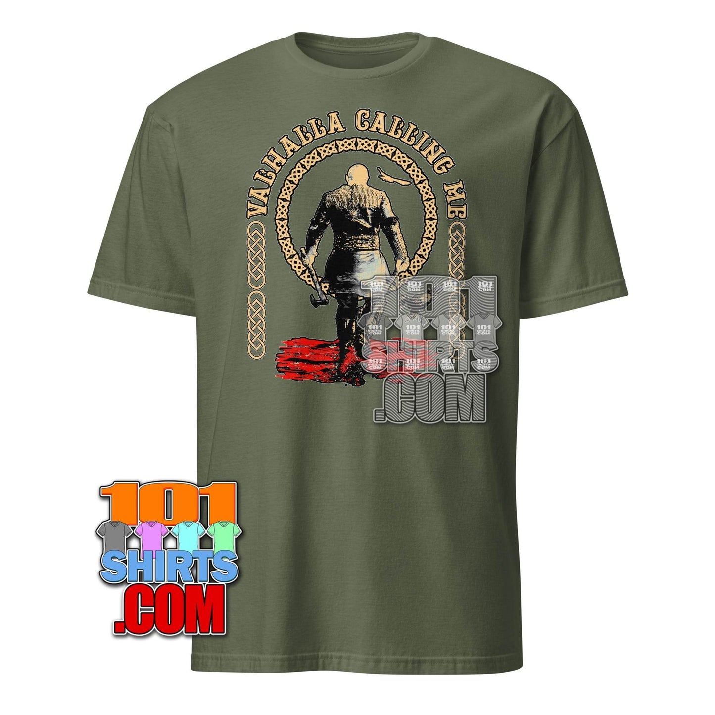 Valhalla Calling - Viking Warrior T-Shirt with Norse Mythology Design - 101SHIRTS