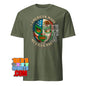 American Made with Mexican Parts Lucha Libre Mask T-Shirt - Patriotic USA Mexico Wrestling Tee - 101SHIRTS