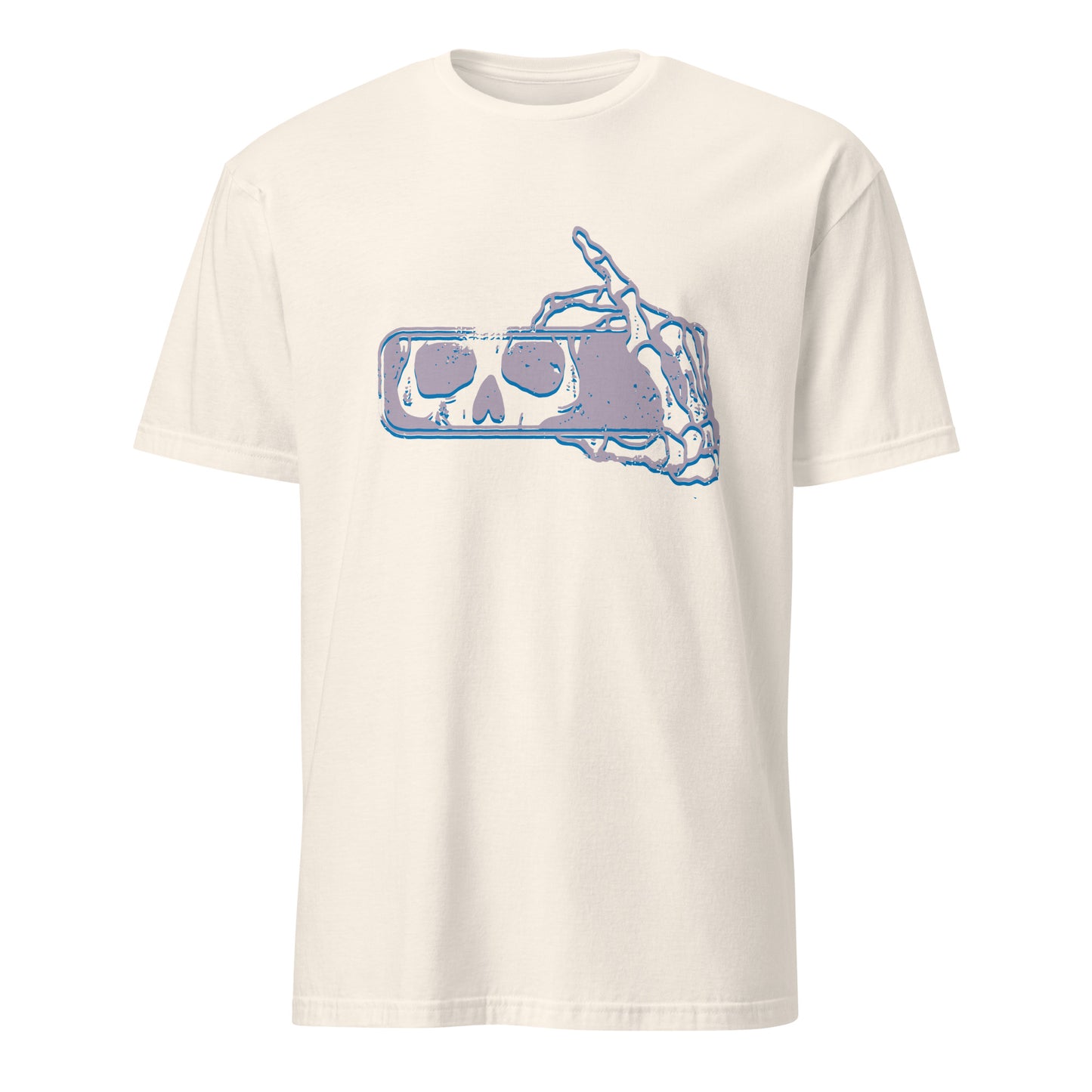 Don't Look Back Skull Rear View Mirror Art Vintage Tee Shirt T-Shirt