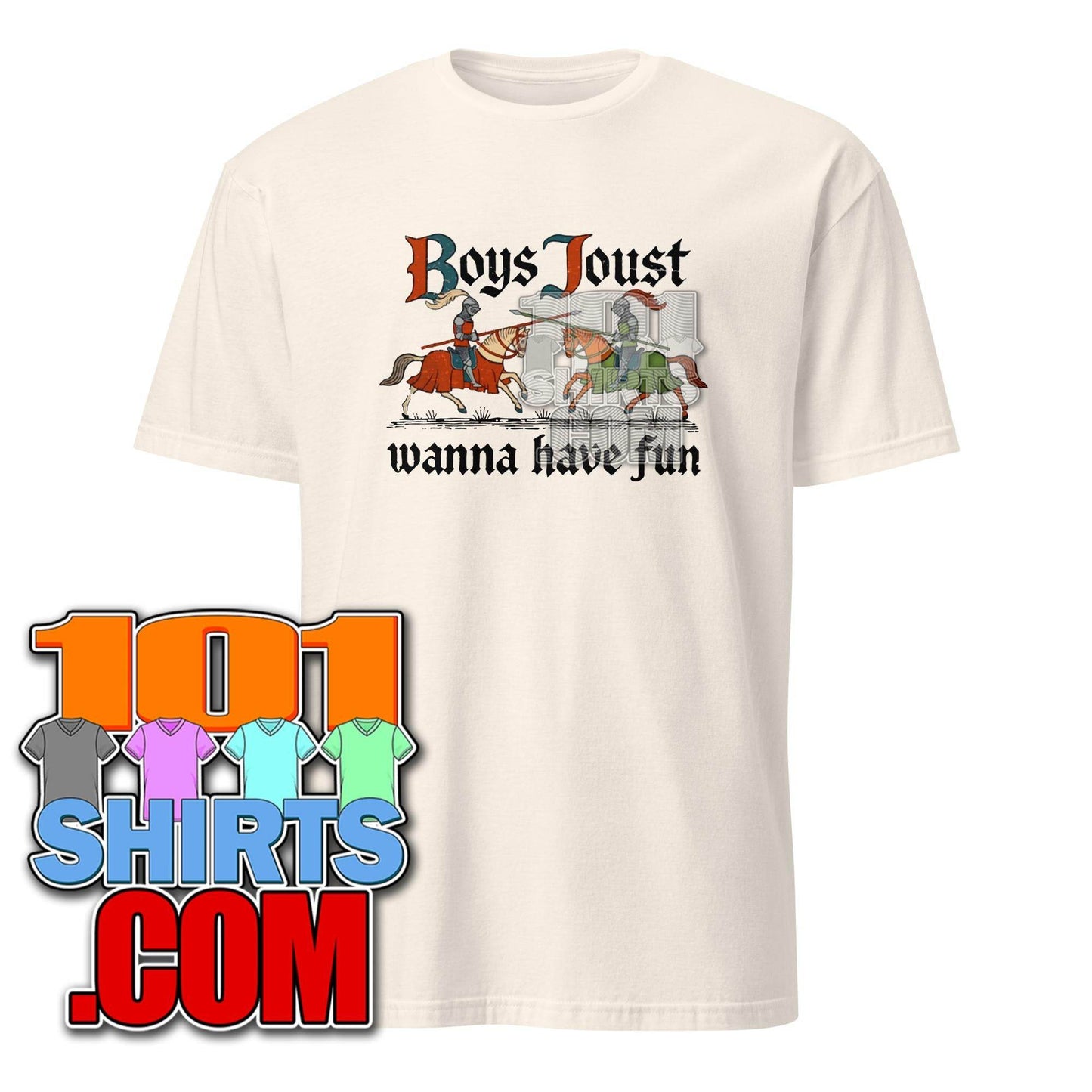 Boys Joust Wanna Have Fun Funny Knights Horses T-Shirt - 101SHIRTS