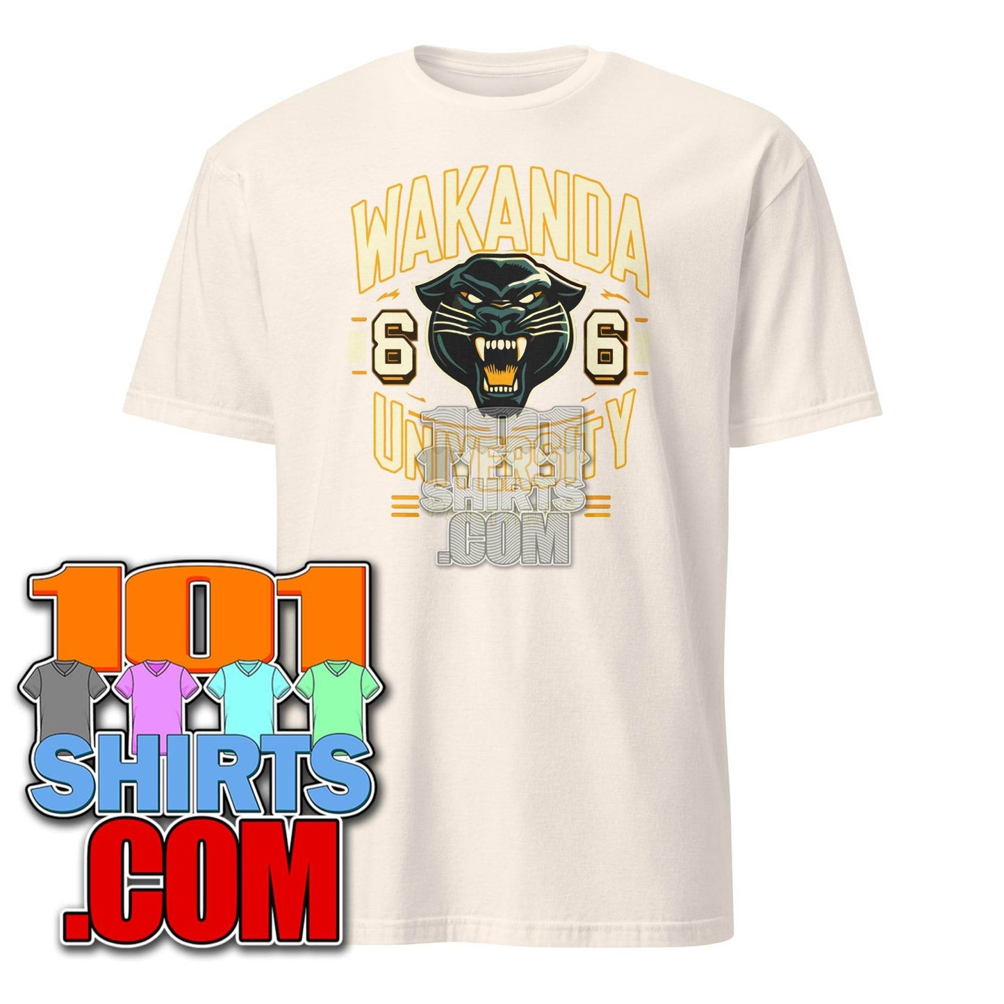 Wakanda University Panthers T-Shirt - Collegiate Superhero Tee - Fictional University Apparel - 101SHIRTS