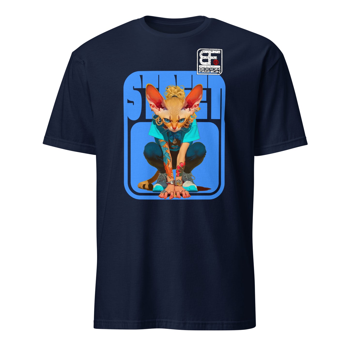 Cat Person Hybrid Streetweare Cat Human Body Art Design Booomfashion Unisex T-Shirt