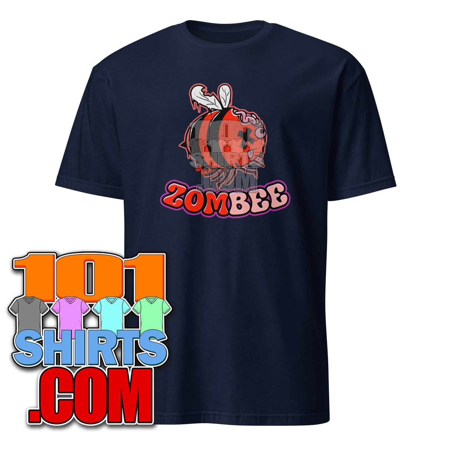Zombee Zom-Bee Adorably Creepy Zombie Bee Cartoon Halloween T-Shirt - 101SHIRTS