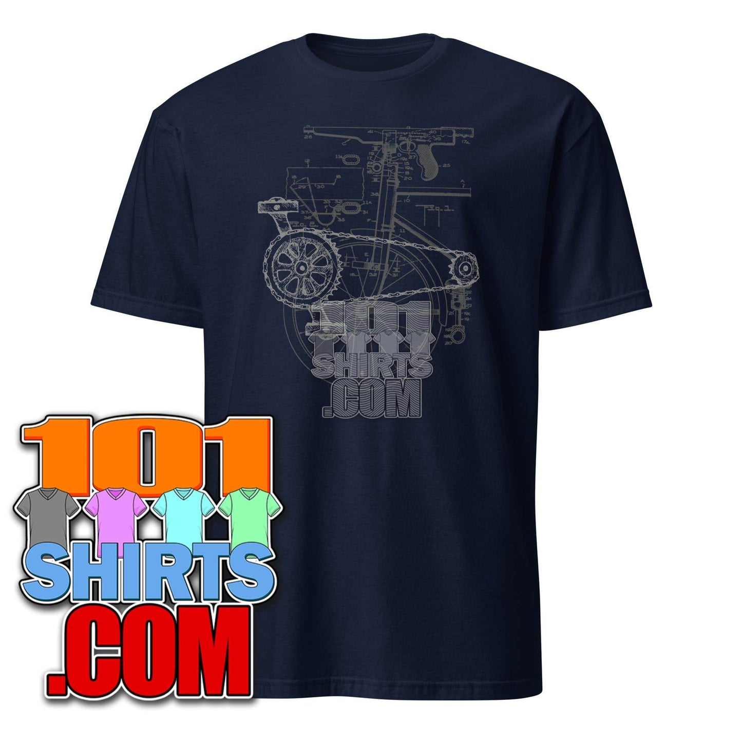 Bicycle gearbox diagram blueprint T-Shirt - 101SHIRTS