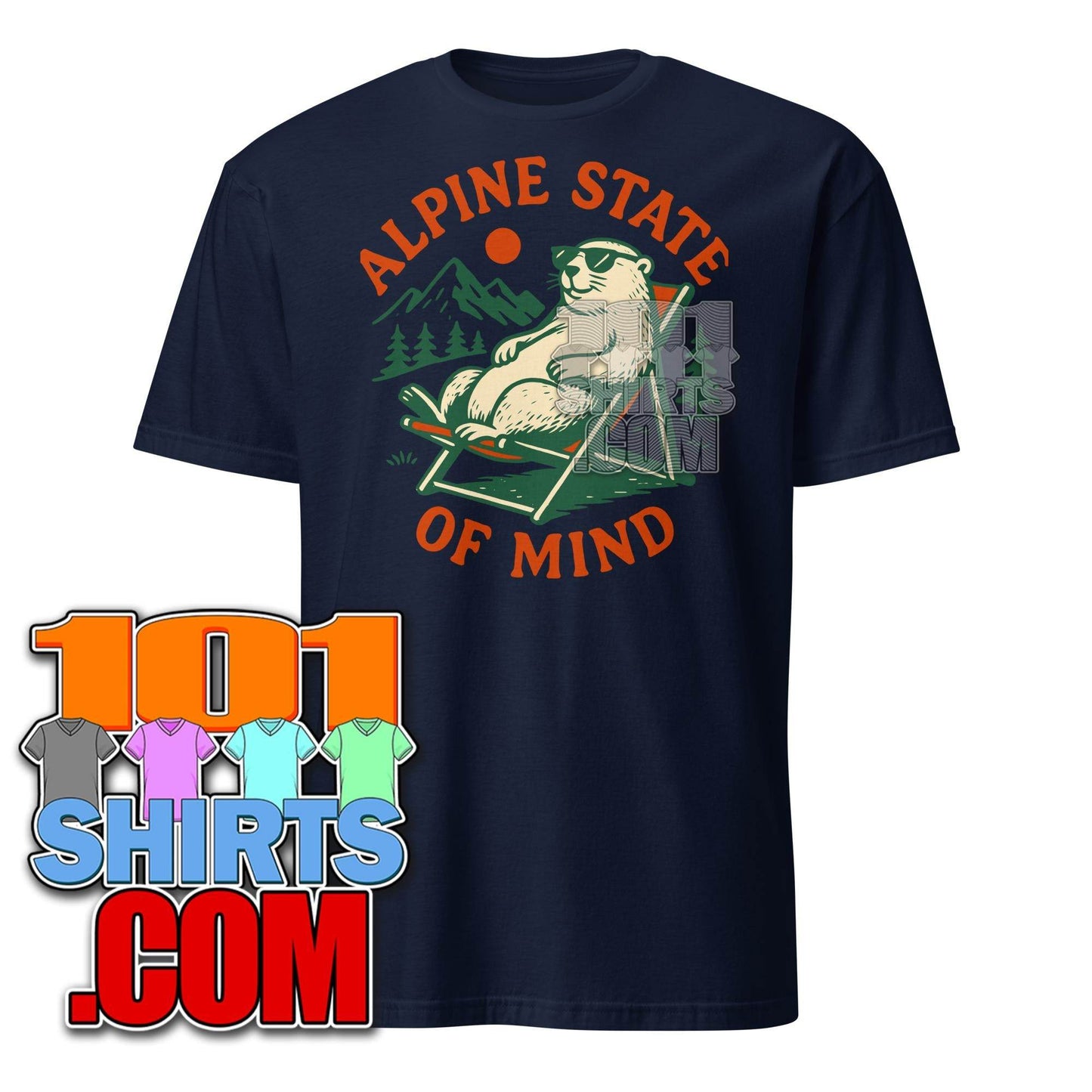 Alpine State of Mind T-Shirt: Relaxed Marmot in Mountains - Nature & Outdoor Tee - 101SHIRTS