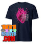 Broken Red Crystal Heart Love T-Shirt - Unique Geometric Love Design Art Tee - 101SHIRTS