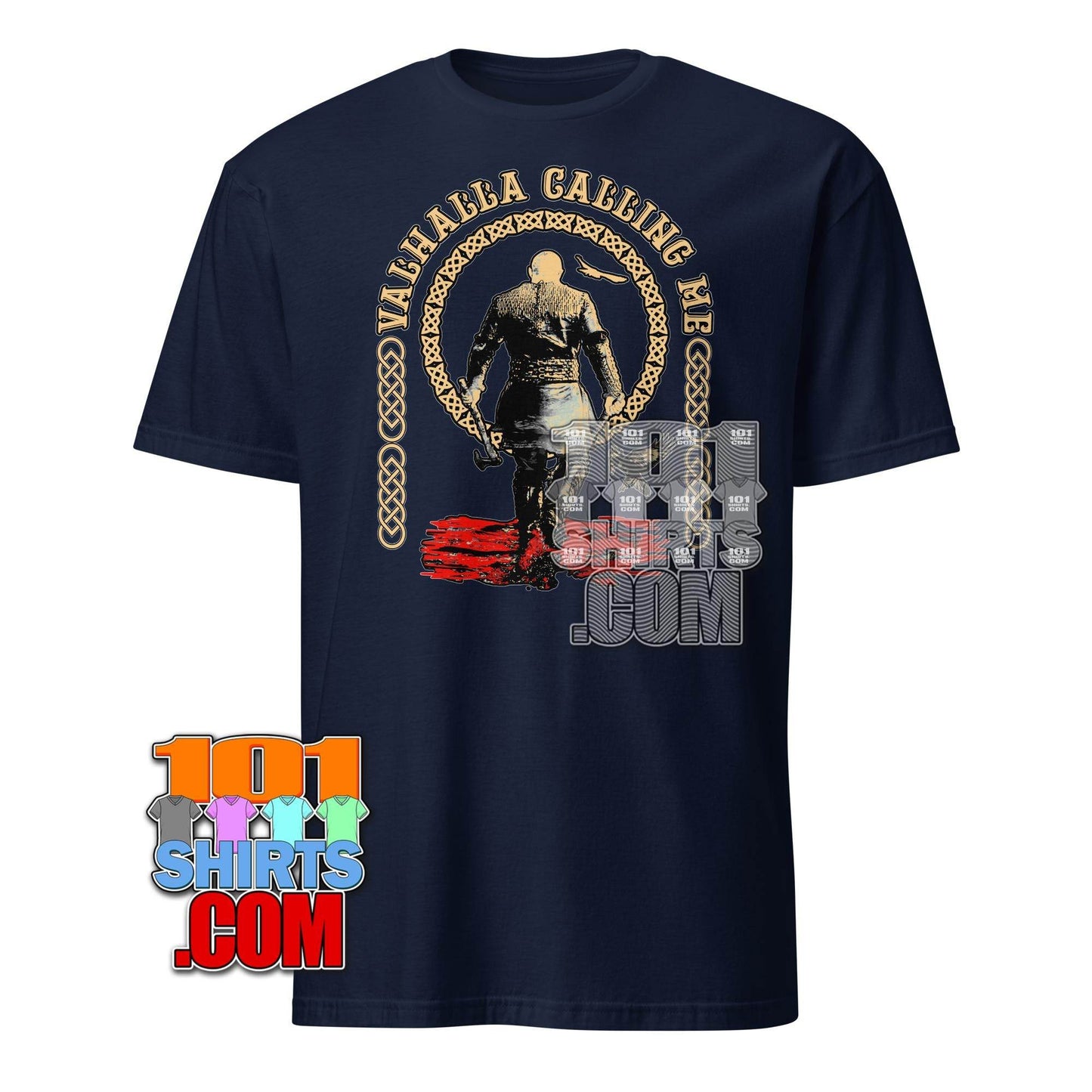 Valhalla Calling - Viking Warrior T-Shirt with Norse Mythology Design - 101SHIRTS