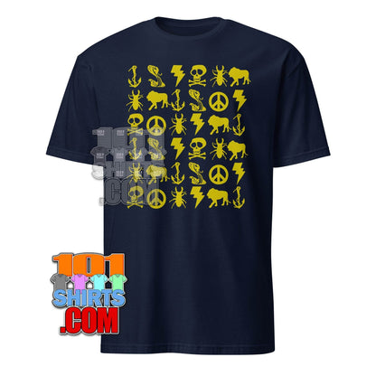 Breaking Bad TV Show Tee Jesse Pinkmann Aaron Paul Yellow Icons T-Shirt - 101SHIRTS