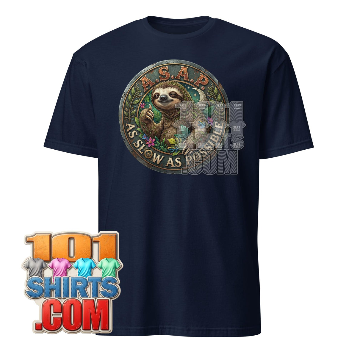ASAP As Slow As Possible T-Shirt Funny Sloth Vintage Graphic Tee