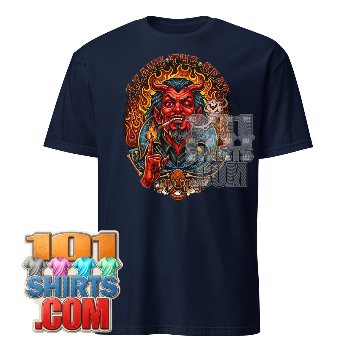 Leave The Seat Up T-Shirt Funny Devil Satan Tattoo Graphic Tee