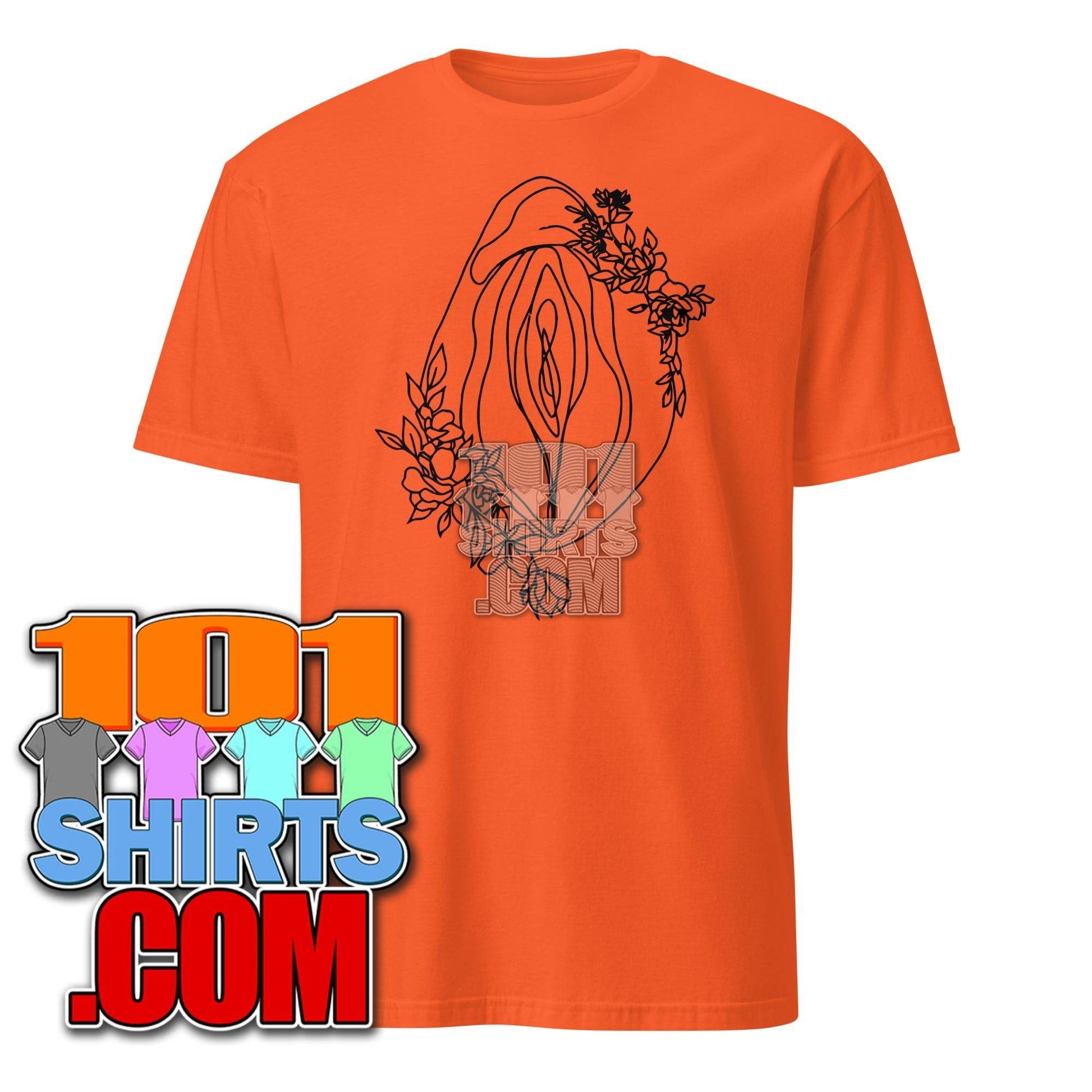 Vagina Vulva Flowers Feminist Sexological BodyWork Art T-Shirt T-Shirt - 101SHIRTS
