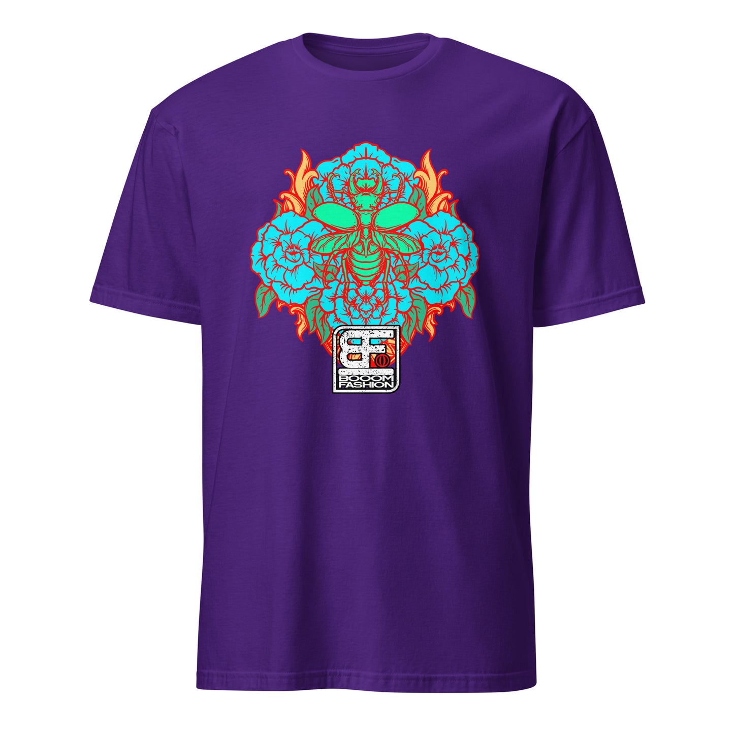 Beetle Bug Insect Flowers Roses Fire Art Design Booomfashion Unisex T-Shirt
