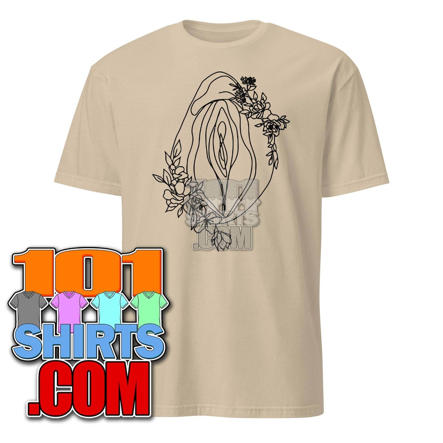 Vagina Vulva Flowers Feminist Sexological BodyWork Art T-Shirt T-Shirt - 101SHIRTS