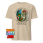 American Made with Mexican Parts Lucha Libre Mask T-Shirt - Patriotic USA Mexico Wrestling Tee - 101SHIRTS