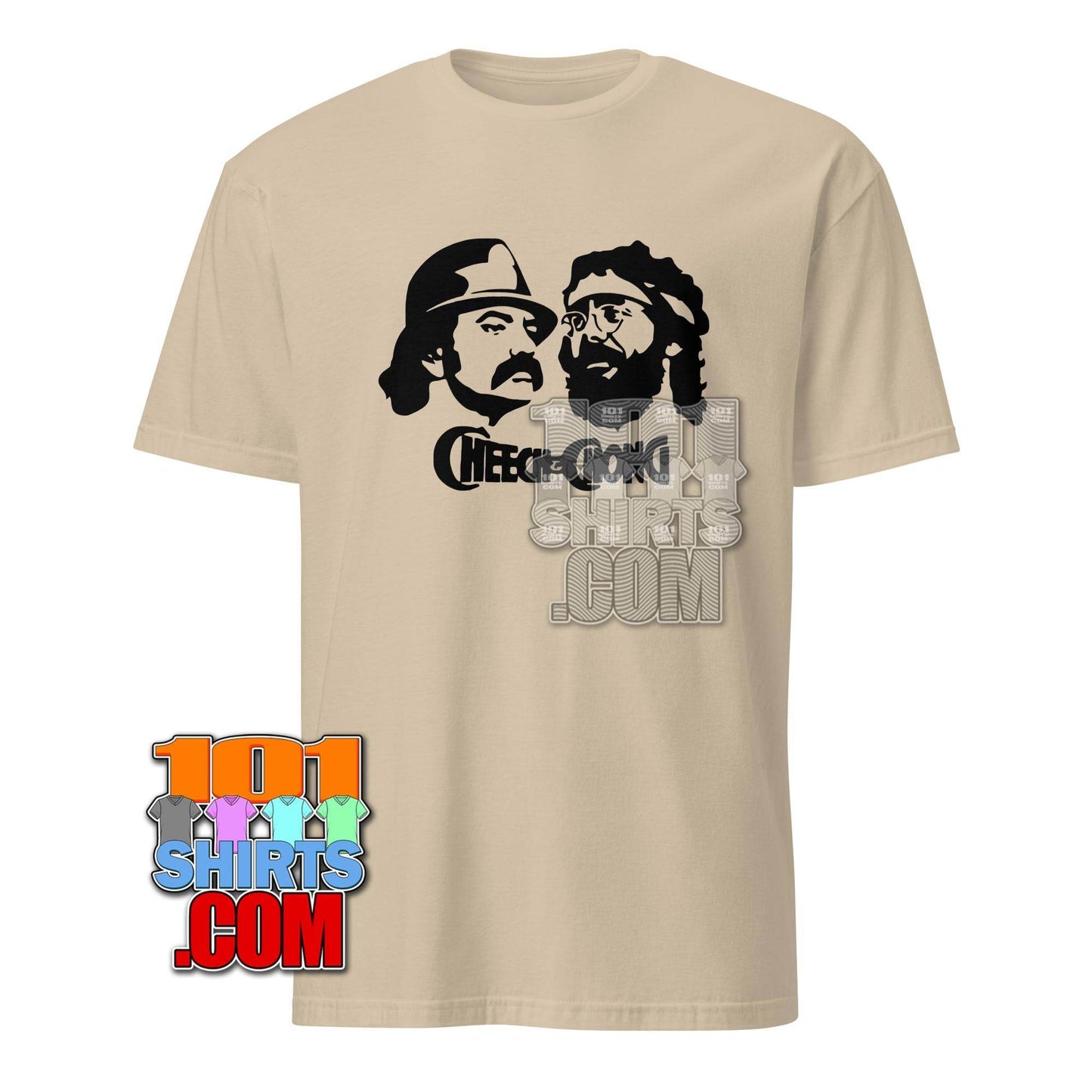 Cheech & Chong Movie Duo Iconic Stencil T-Shirt – Get Up in Smoke Style! Tee - 101SHIRTS