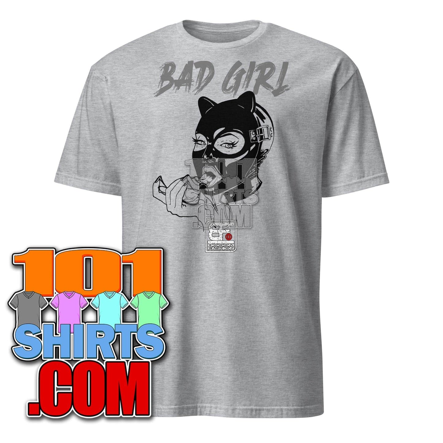 Bad Girl with Rubber Mask Vintage BDSM Bondage Fetish Kinky Cool Art Design Booomfashion Unisex T-Shirt - 101SHIRTS