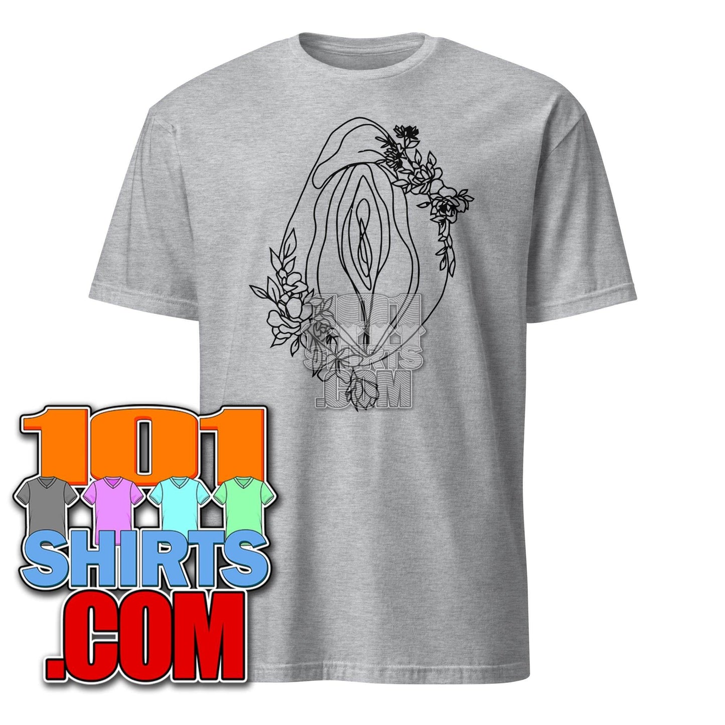 Vagina Vulva Flowers Feminist Sexological BodyWork Art T-Shirt T-Shirt - 101SHIRTS