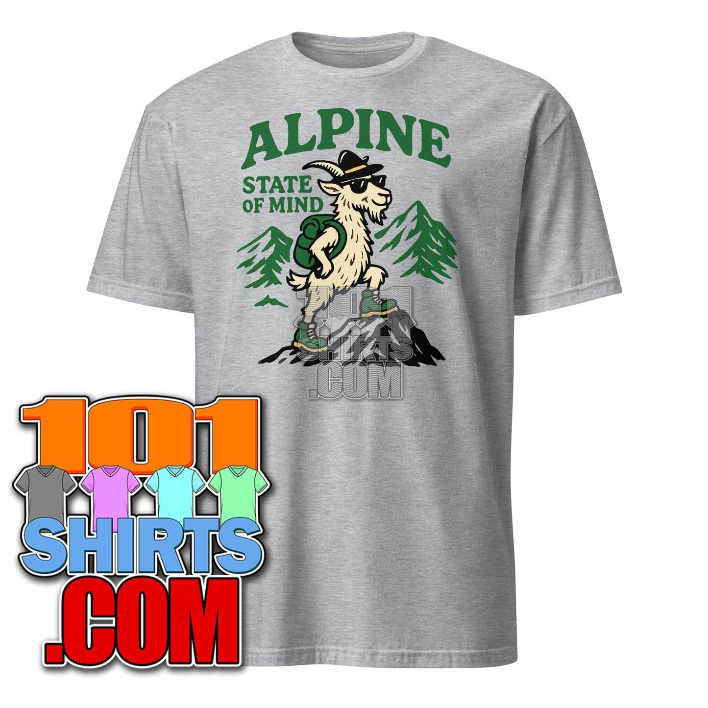 Alpine State Of Mind Tee Funny Hiking Outside Hiker T-Shirt - 101SHIRTS