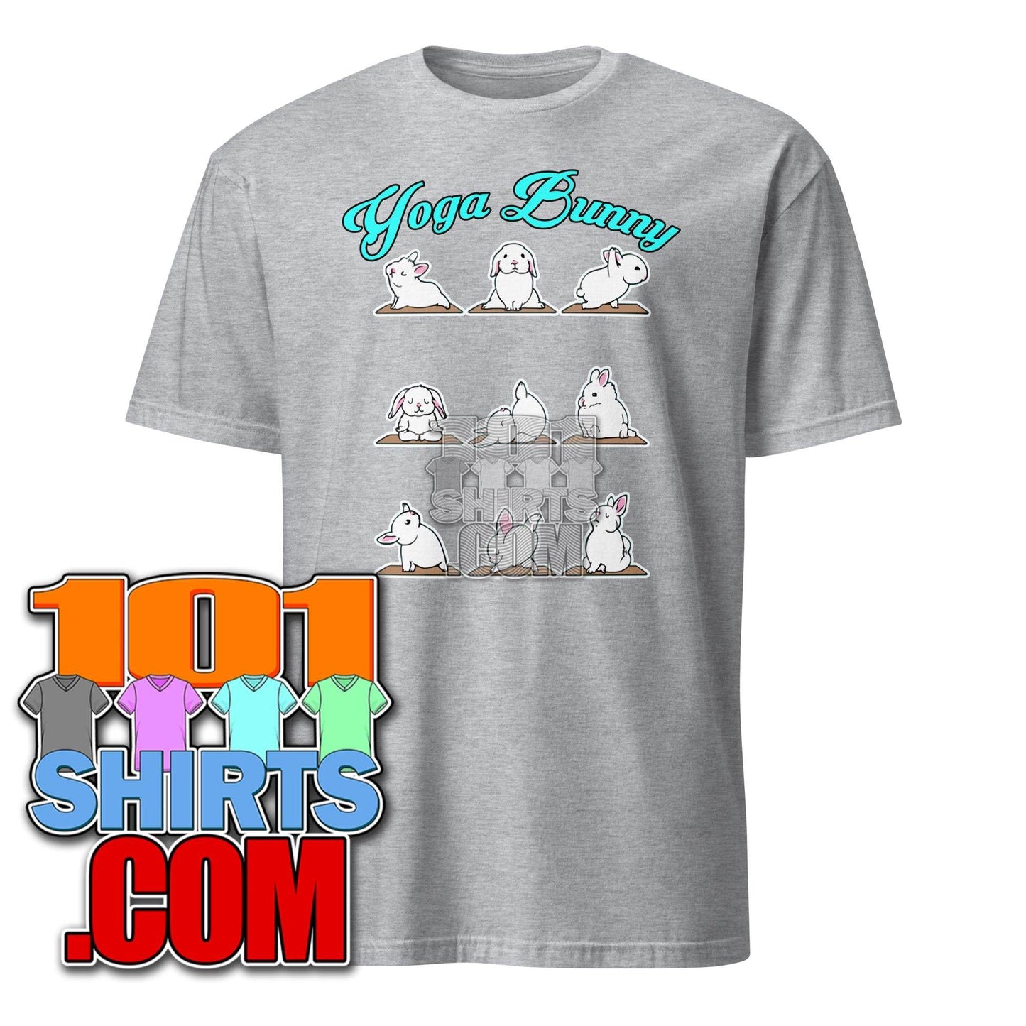 Bunny Yoga T-Shirt Funny Rabbits In Yoga Poses Sports Tee T-Shirt - 101SHIRTS