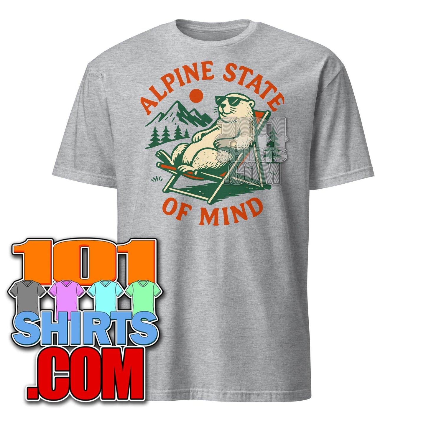 Alpine State of Mind T-Shirt: Relaxed Marmot in Mountains - Nature & Outdoor Tee - 101SHIRTS