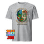 American Made with Mexican Parts Lucha Libre Mask T-Shirt - Patriotic USA Mexico Wrestling Tee - 101SHIRTS