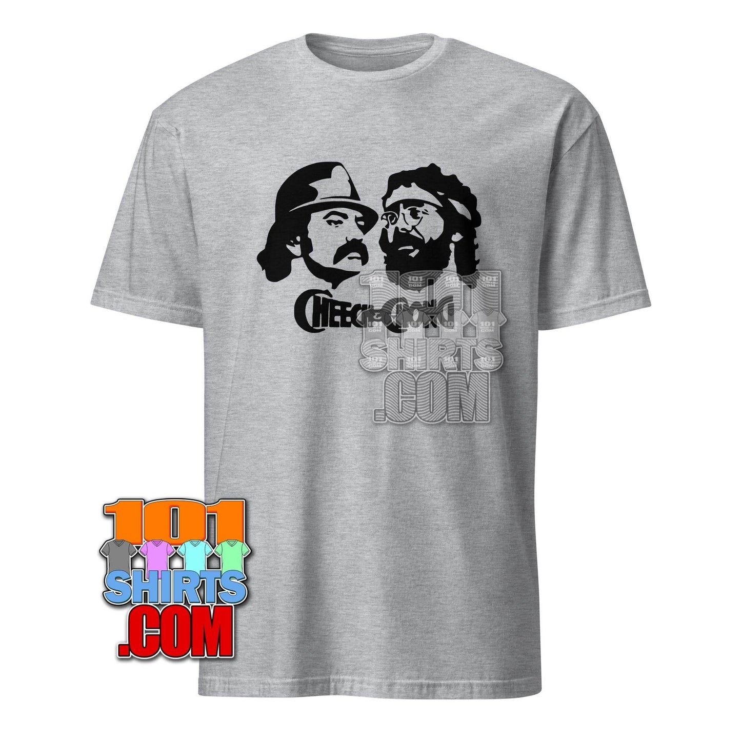Cheech & Chong Movie Duo Iconic Stencil T-Shirt – Get Up in Smoke Style! Tee - 101SHIRTS