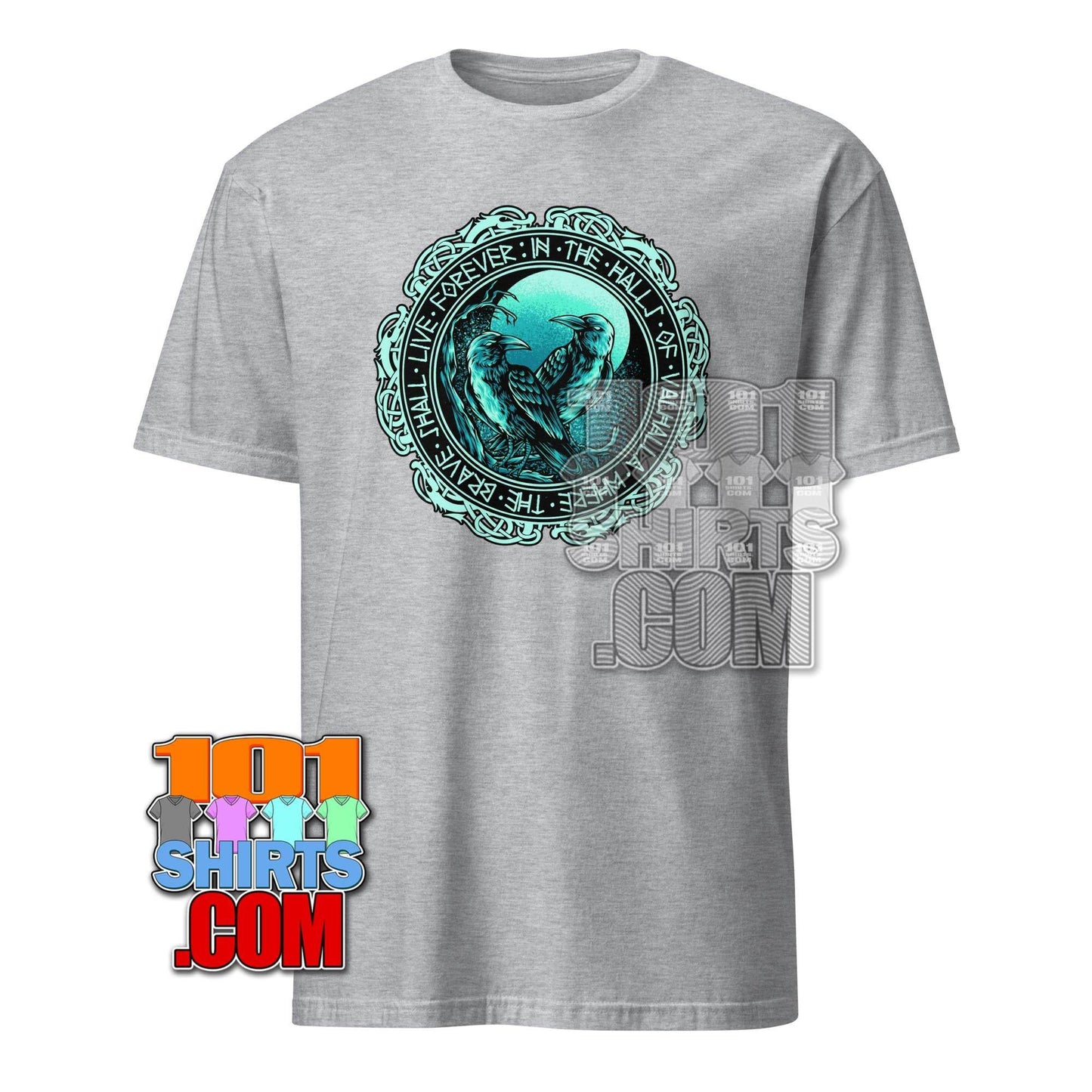 Valhalla Ravens T-Shirt | Viking & Norse Mythology Tee | Odin's Ravens Huginn & Muninn Design | Gift for Pagan & Celtic Fans - 101SHIRTS