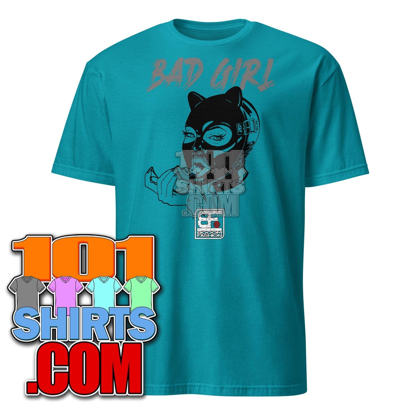 Bad Girl with Rubber Mask Vintage BDSM Bondage Fetish Kinky Cool Art Design Booomfashion Unisex T-Shirt - 101SHIRTS