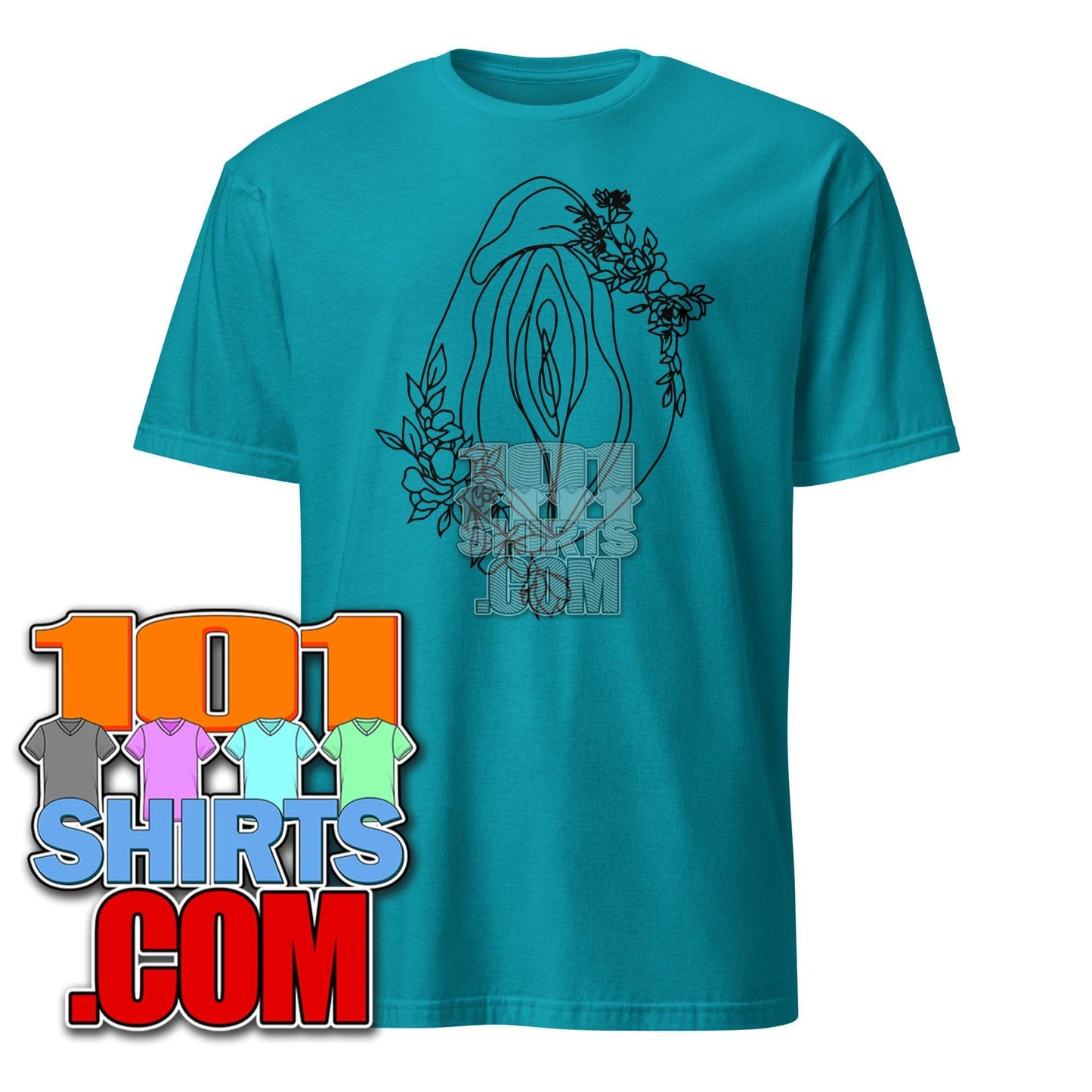 Vagina Vulva Flowers Feminist Sexological BodyWork Art T-Shirt T-Shirt - 101SHIRTS