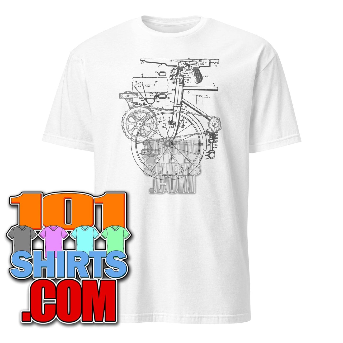 Bicycle gearbox diagram blueprint T-Shirt - 101SHIRTS