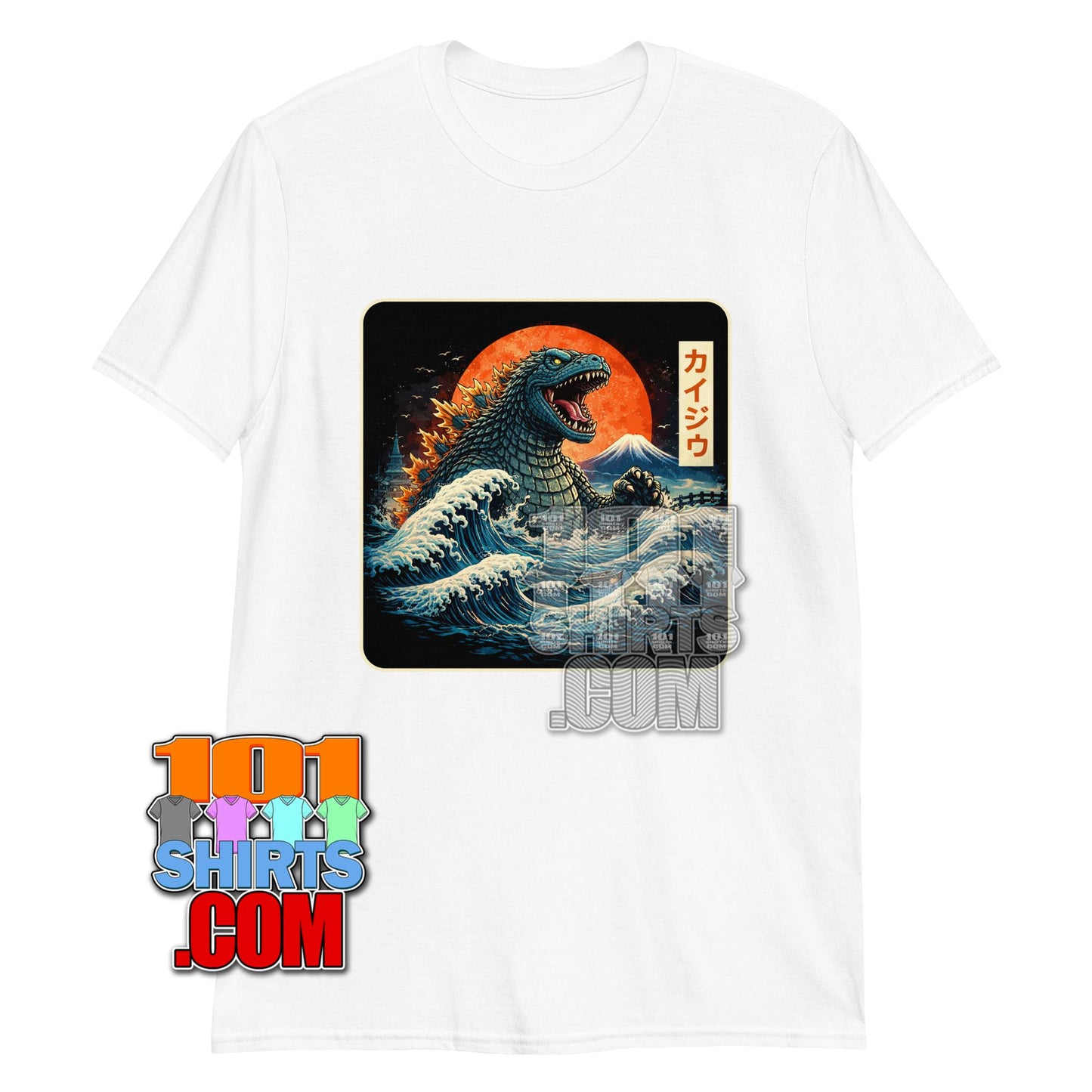Kaiju Great Wave T-Shirt Godzilla Japanese Monster Graphic Tee