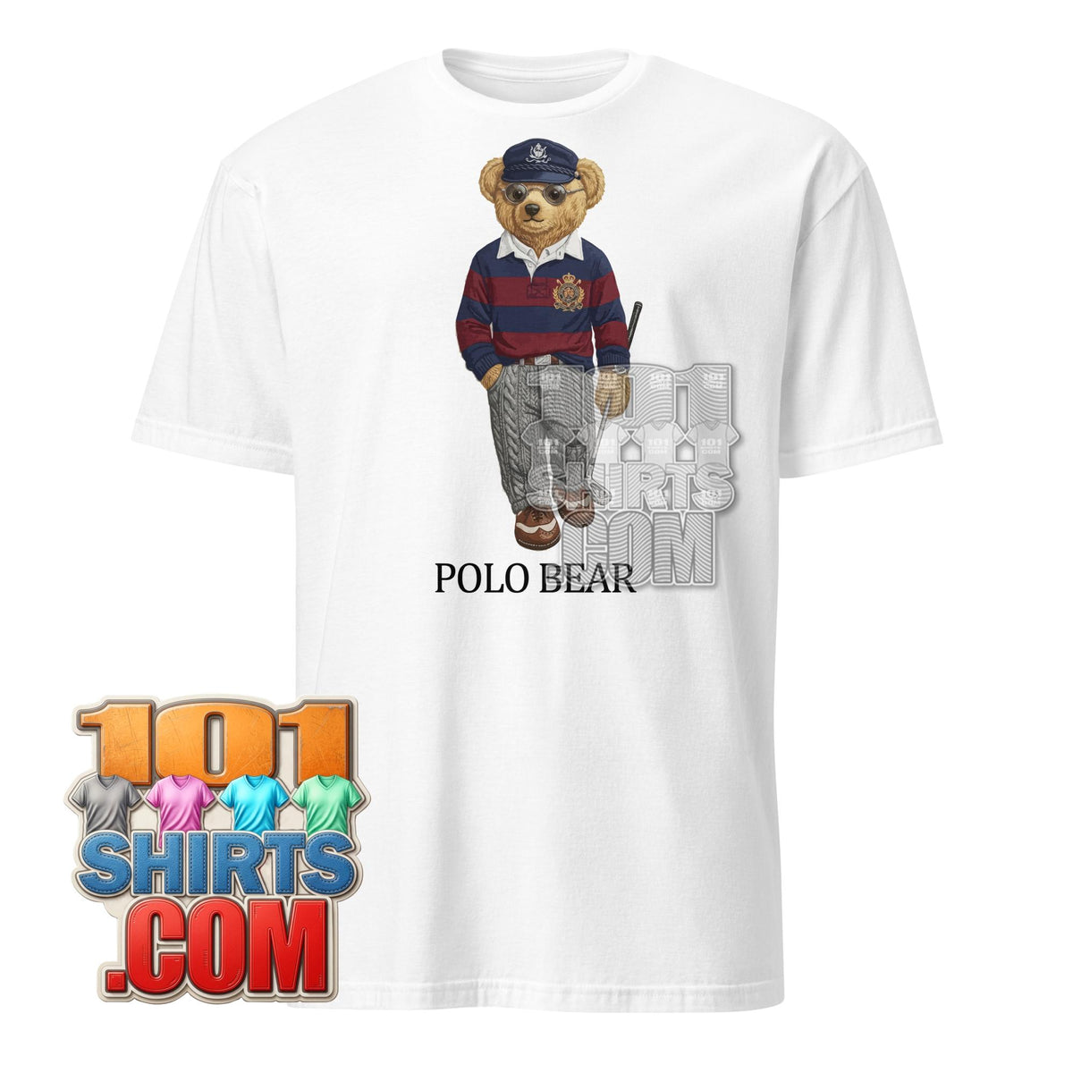 Polo Bear Golf T-Shirt Vintage Style Mascot Graphic Tee