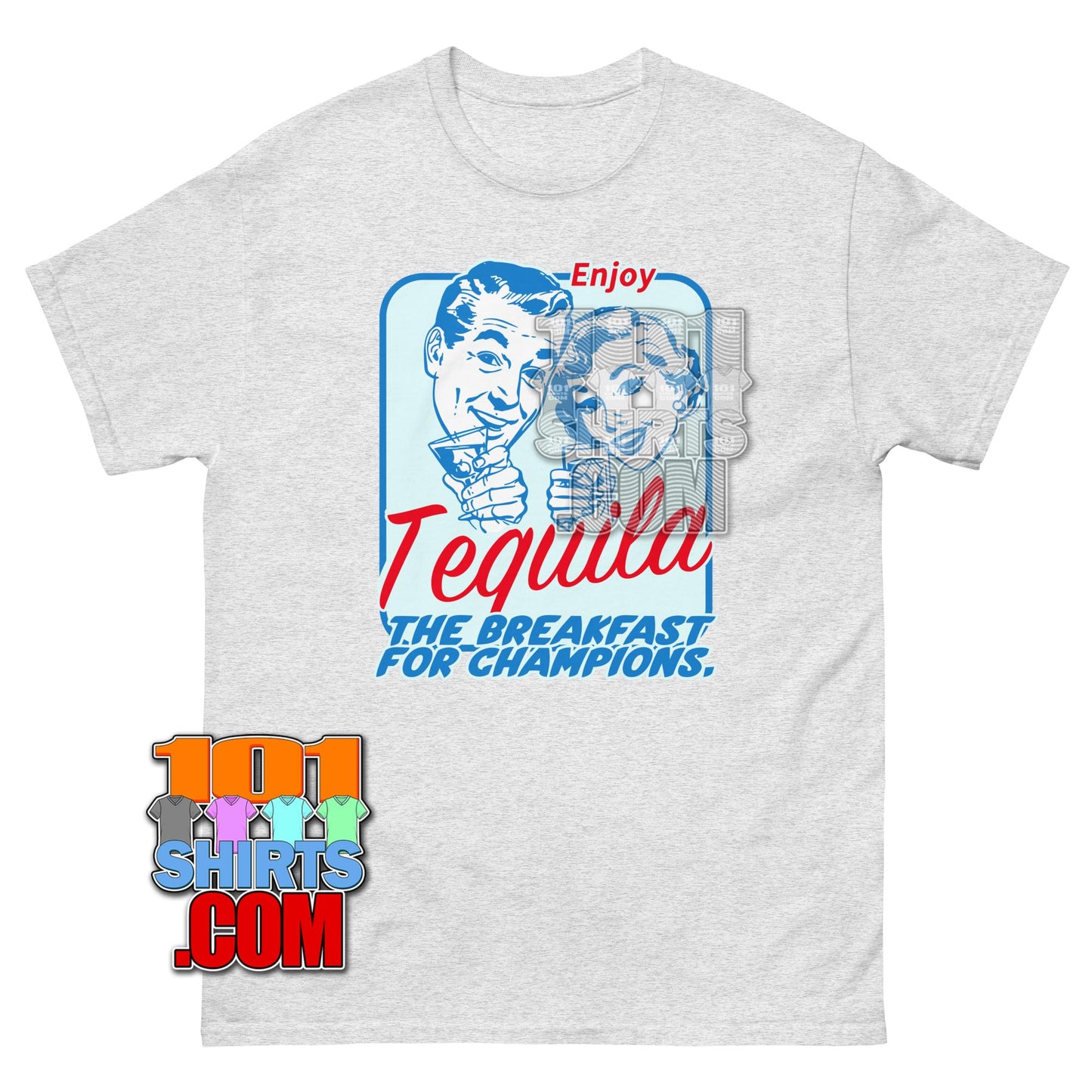 Enjoy Tequila Breakfast of Champions T-Shirt Funny Vintage Alcohol Tee
