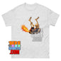 Funny Farting Skeleton T-Shirt Fire Skull Humor Graphic Tee
